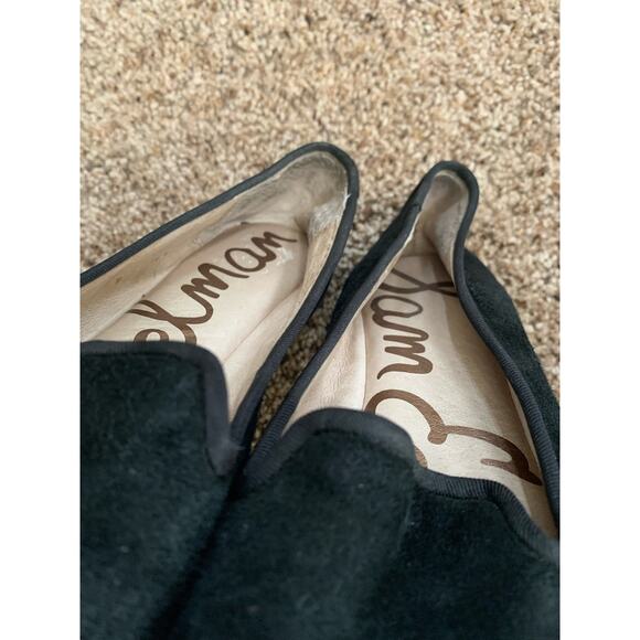 Sam Edelman Aster Black Leather Chrome Toe Flat Slip on 6.5 M Womens Loafer - Picture 5 of 10